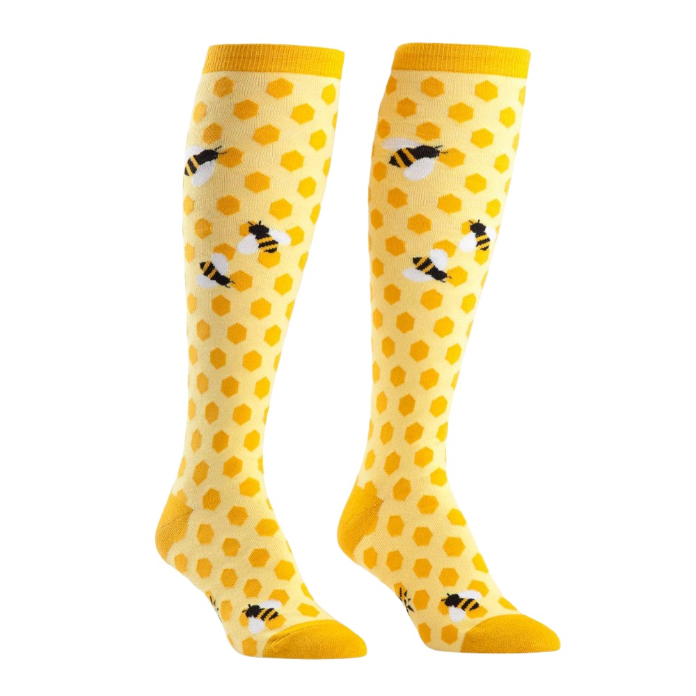Sock It To Me Knee High Womens Socks - Bee’s Knees — FitCore US