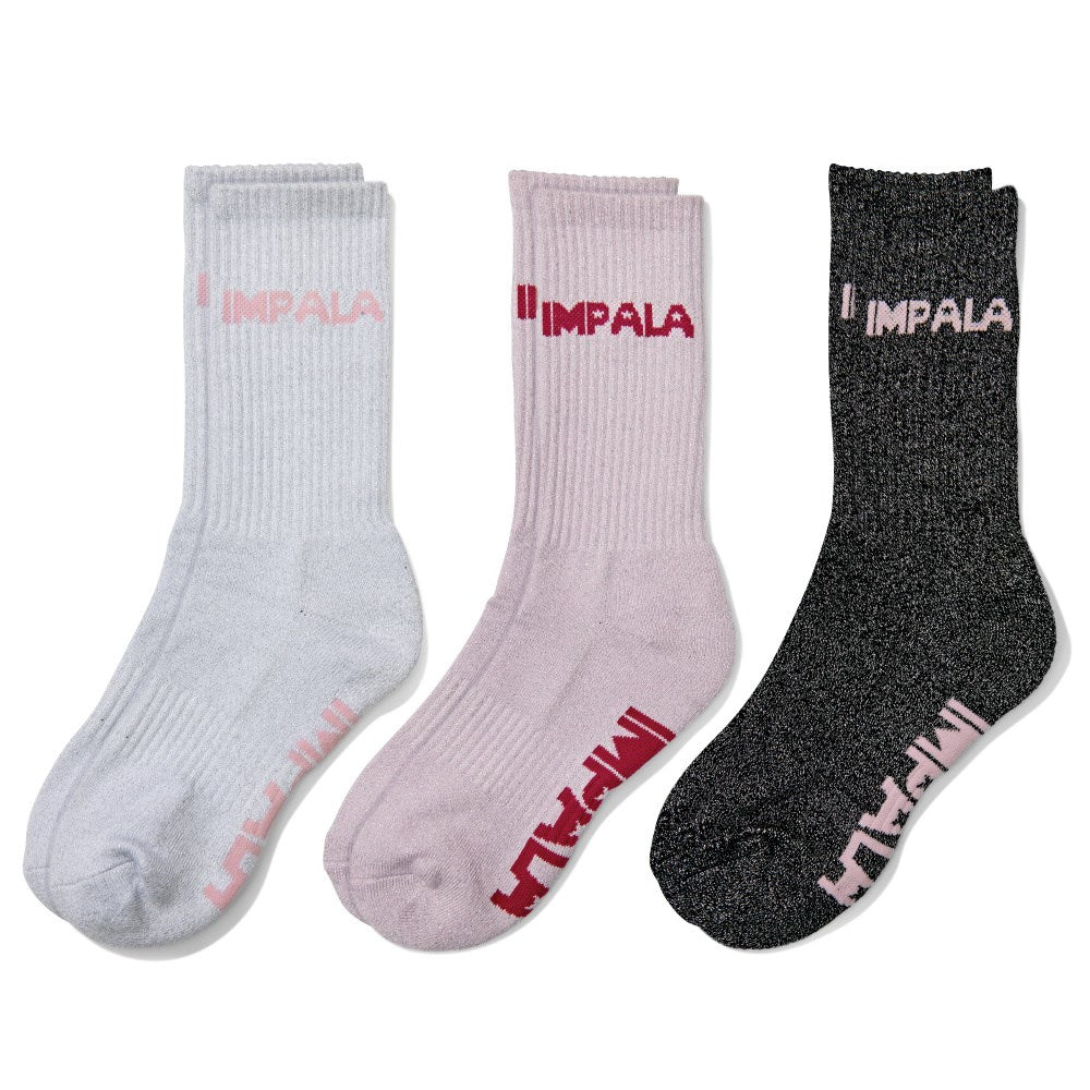 Impala Sparkle Stripe Skate Socks 3 Pack — TryFitCore