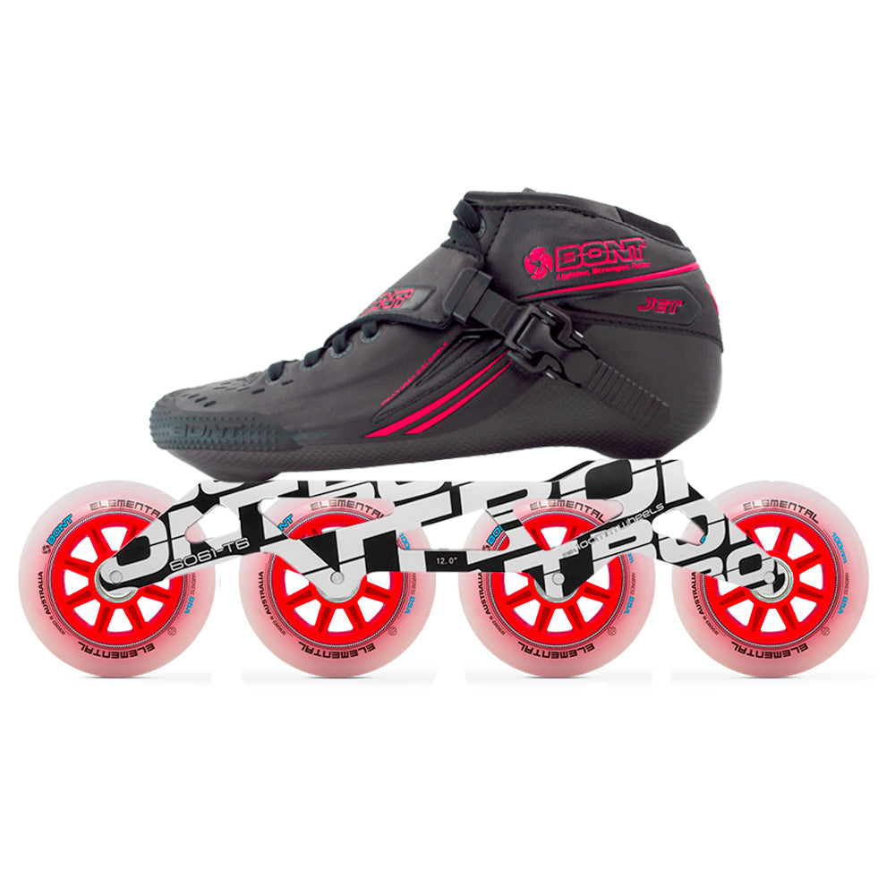 Bont Jet Unity Elemental Inline Speed Skate Package Black/Red