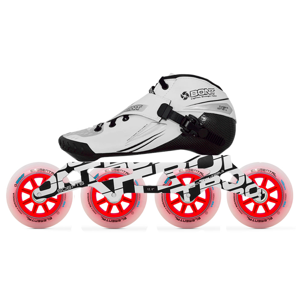 Bont Jet Unity Elemental Inline Speed Skate Package White/Silver