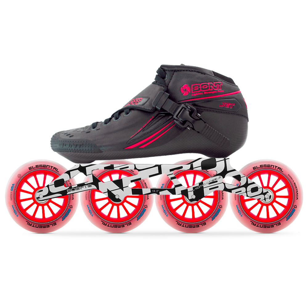 Bont Jet Unity Elemental Inline Speed Skate Package Black/Red