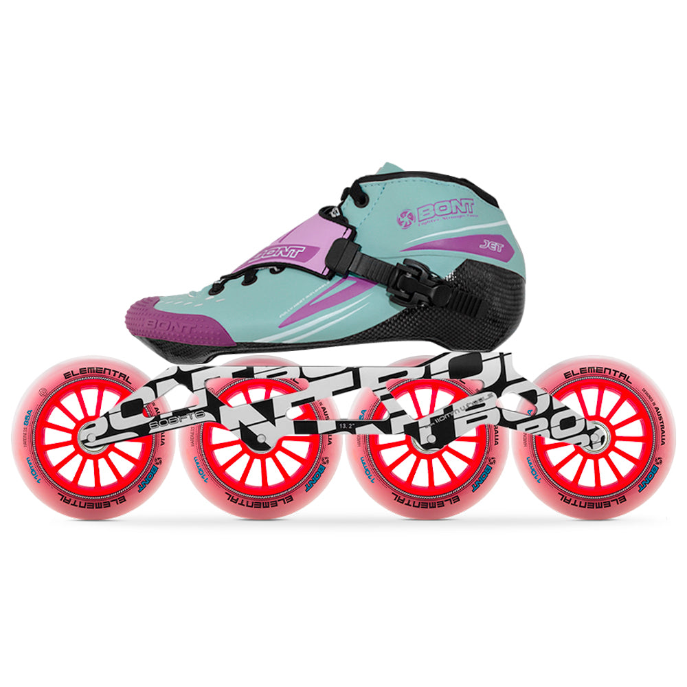 Bont Jet Unity Elemental Inline Speed Skate Package Fluro Purple/Blue