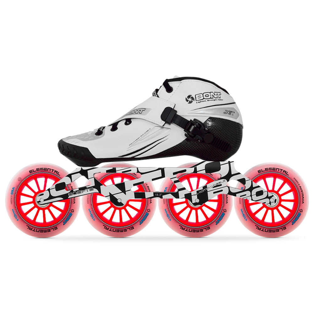 Bont Jet Unity Elemental Inline Speed Skate Package White/Silver