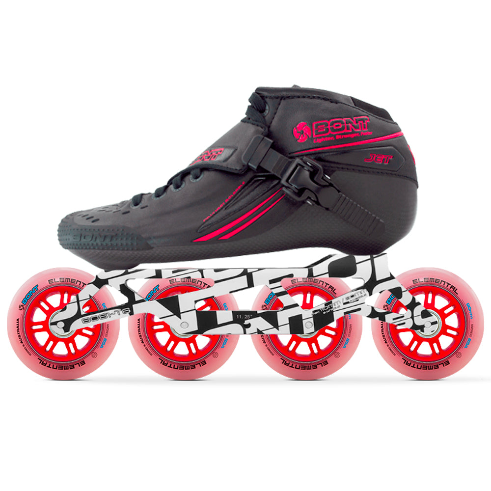 Bont Jet Unity Elemental Inline Speed Skate Package Black/Red — TryFitCore