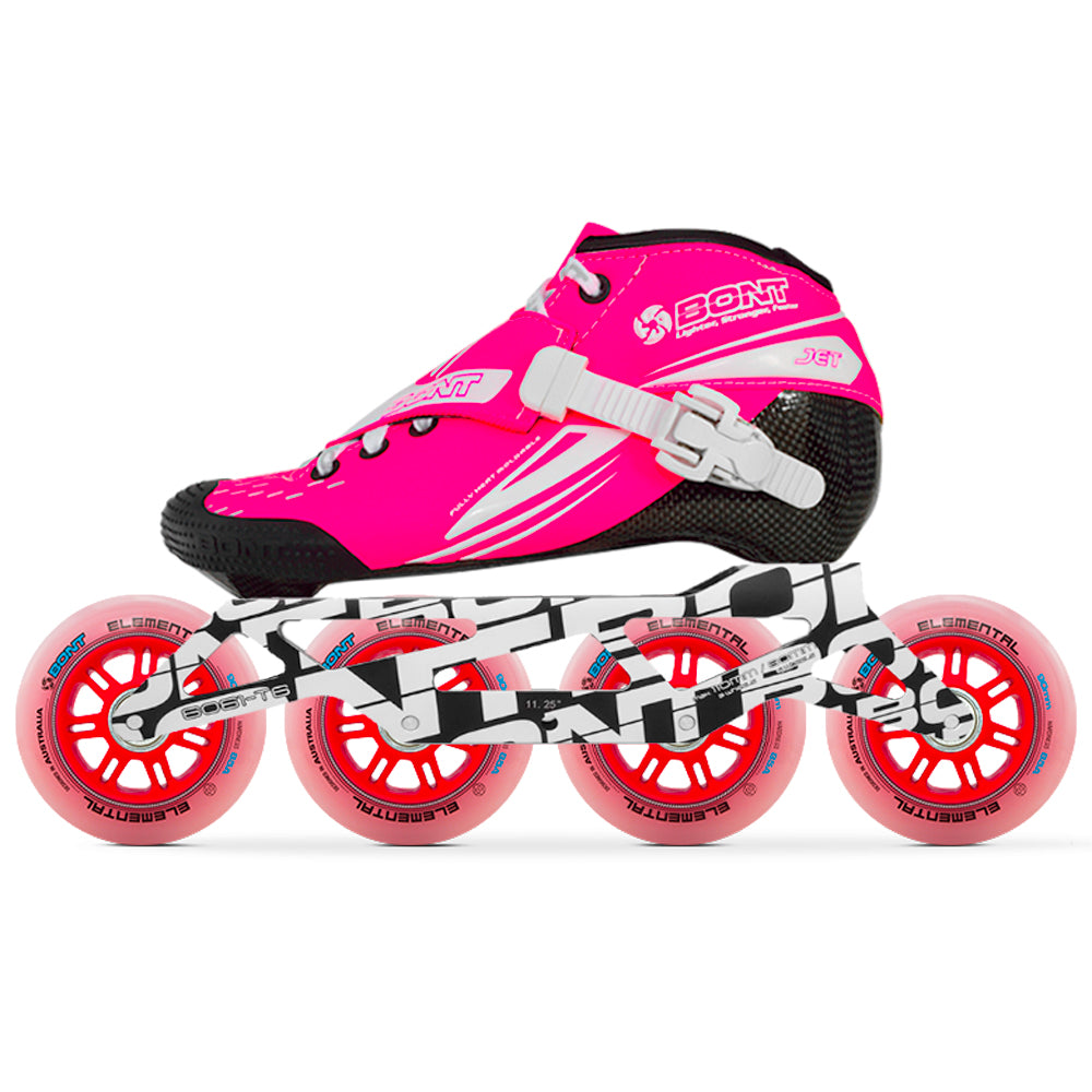 Bont Jet Unity Elemental Inline Speed Skate Package Fluro Pink/White — TryFitCore
