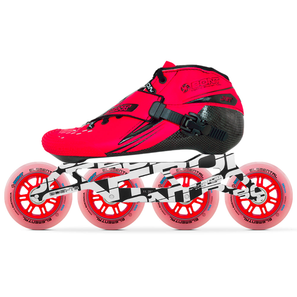 Bont Jet Unity Elemental Inline Speed Skate Package Fluro Red/Black — TryFitCore