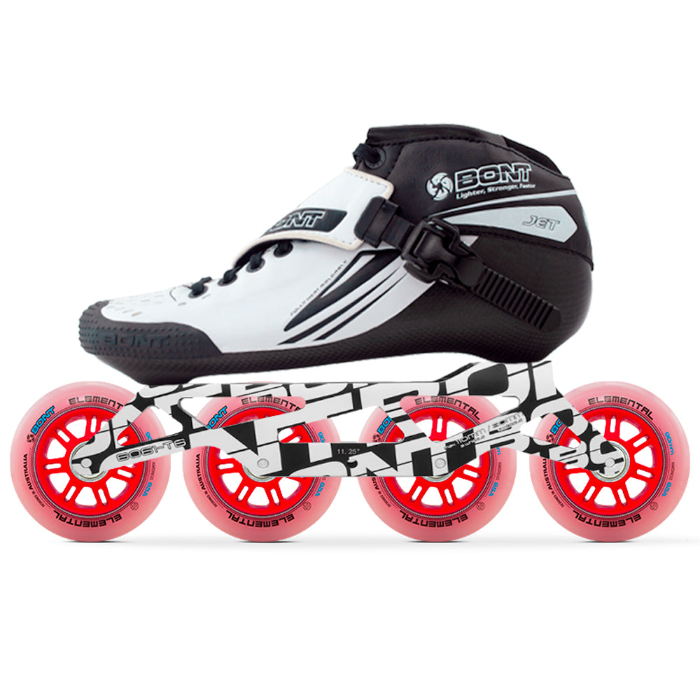 Bont Jet Unity Elemental Inline Speed Skate Package White/Black — TryFitCore