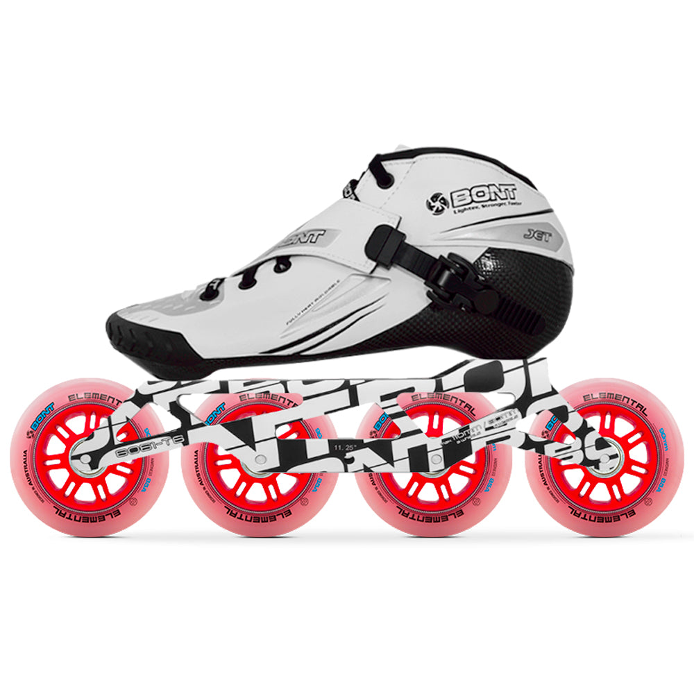 Bont Jet Unity Elemental Inline Speed Skate Package White/Silver — TryFitCore