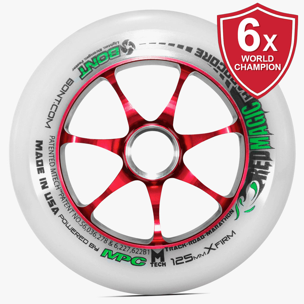 Bont Red Magic Hardcore 125mm Inline Speed Skate Wheel — TryFitCore