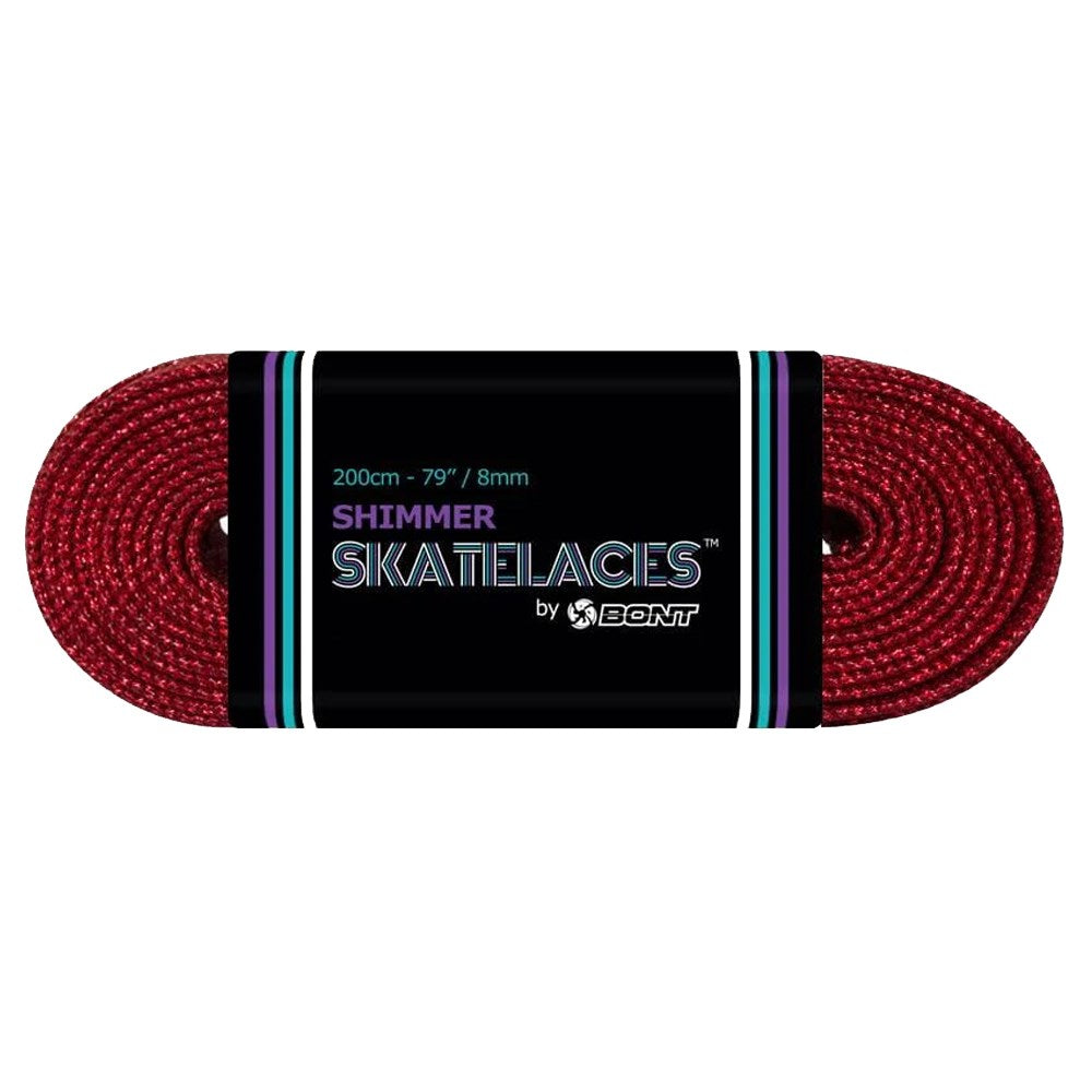 Bont Shimmer Waxed Lace Very Cherry Red 8mm — TryFitCore