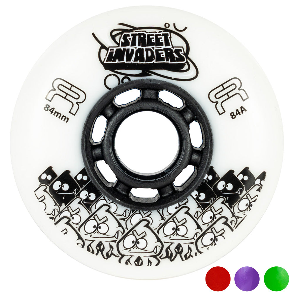 FR Street Invader 84mm Inline Skate Wheels - 4 Pack