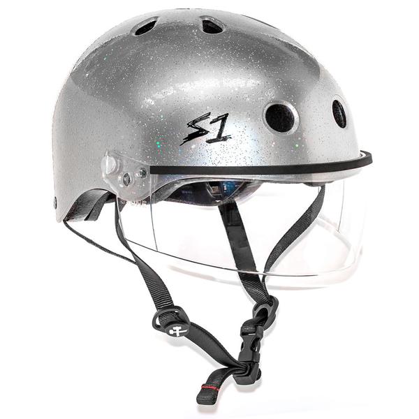 S-One Lifer Visor Helmet Glitter Silver — TryFitCore