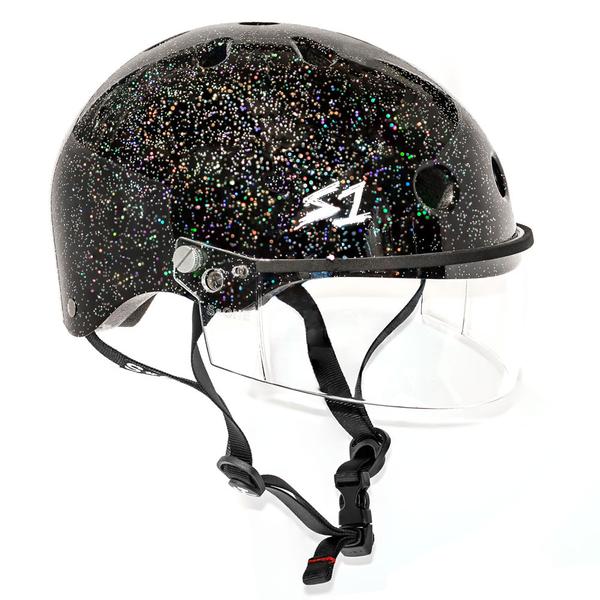 S-One Lifer Visor Helmet Glitter Black — TryFitCore