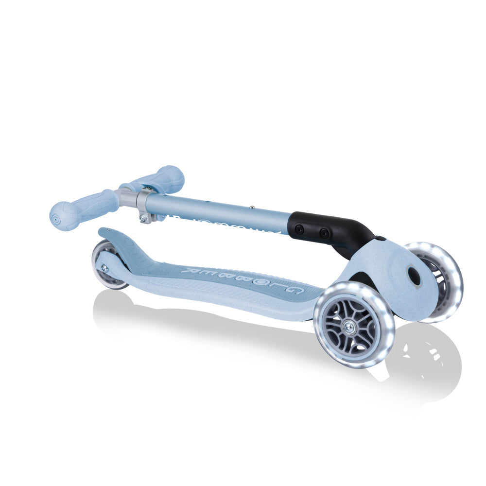 Globber Ecologic 3 Wheel Primo Foldable Lights Anodised Scooter
