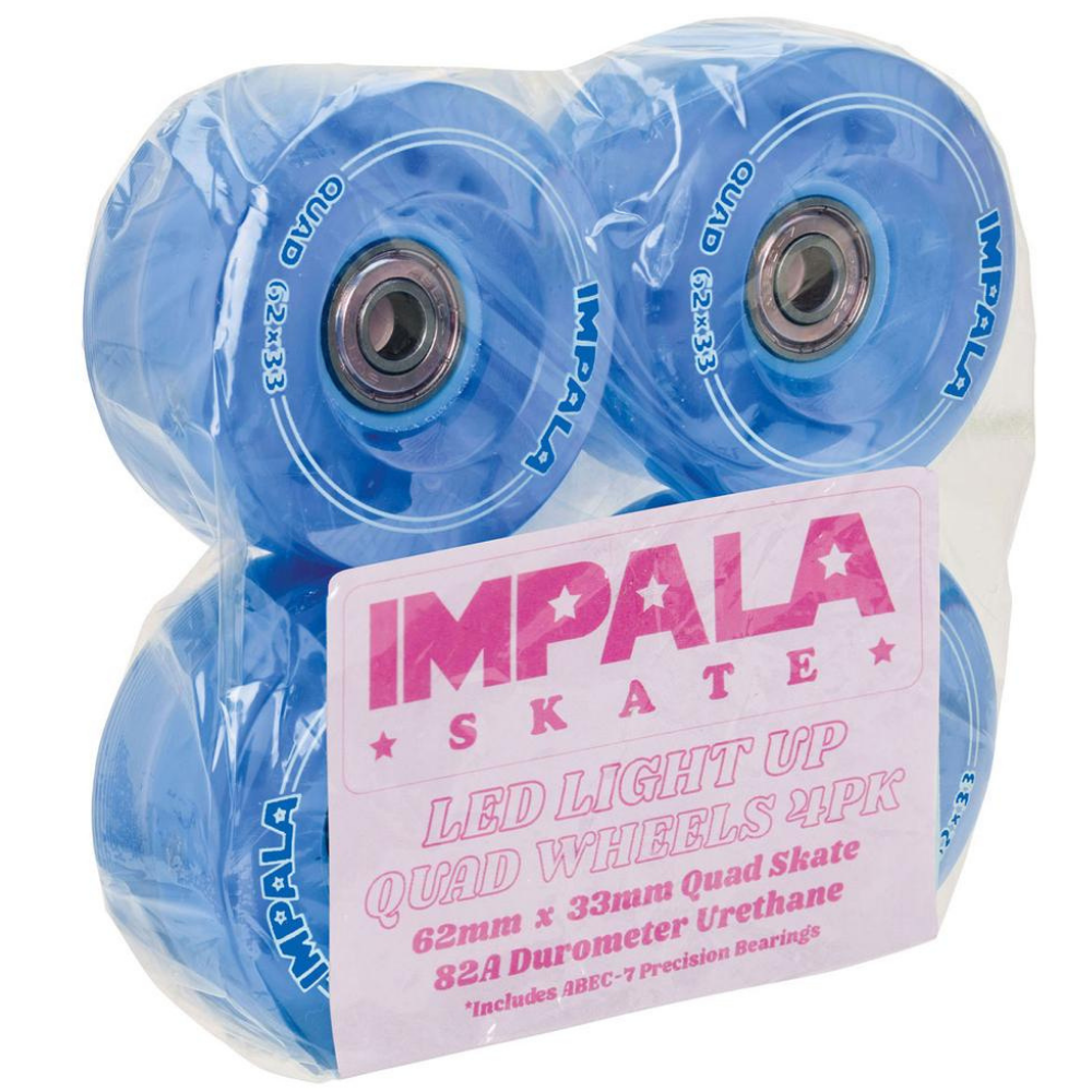 Impala 62mm Light Up Quad Wheels - 4 pack