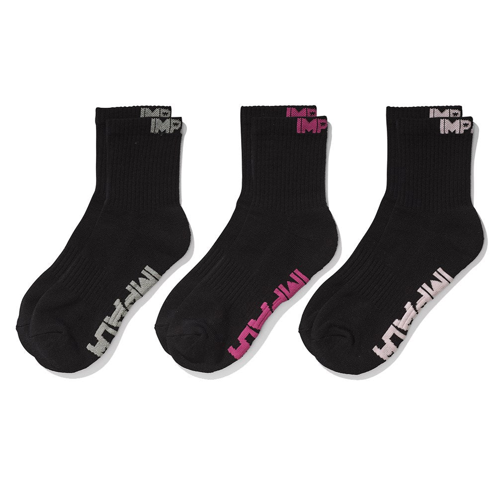 Impala Everyday Socks 3 Pack - Black — TryFitCore