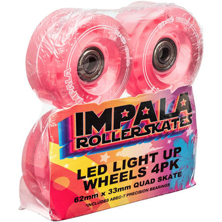 Impala 62mm Light Up Quad Wheels - 4 pack
