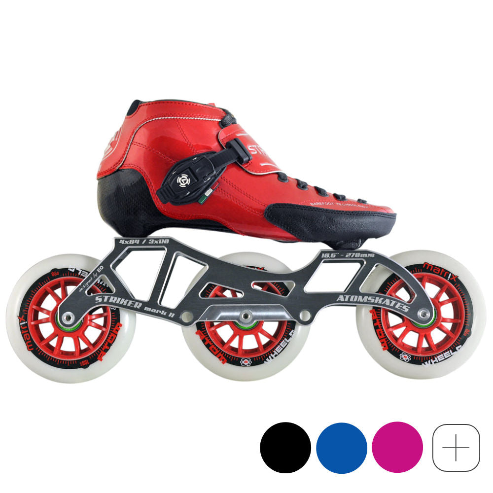 Luigino Strut 3 Wheel Inline Speed Skate Package