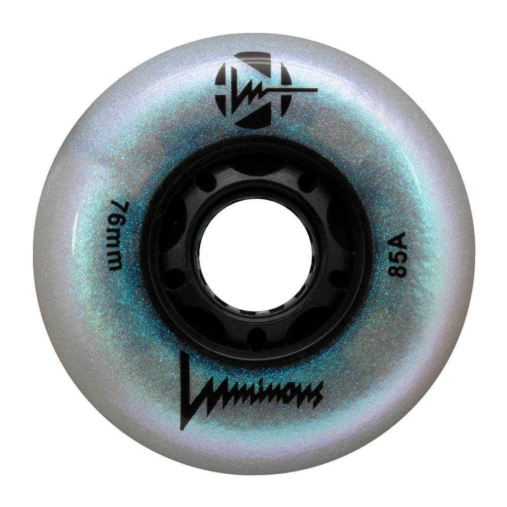 Luminous 76mm LED Glitter Light Up Inline Skate Wheels - 4pack — TryFitCore