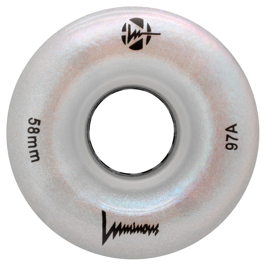 Luminous 58mm LED Glitter Light Up Quad Wheels - 4pack