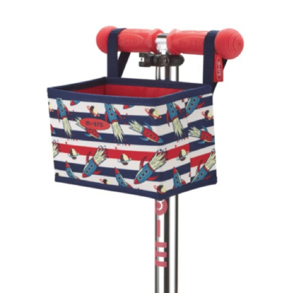Micro Scooter Patterned Handlebar Foldable Basket