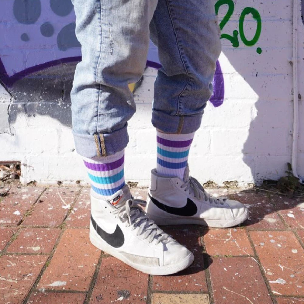 Old School Baby! Blue Moon Socks