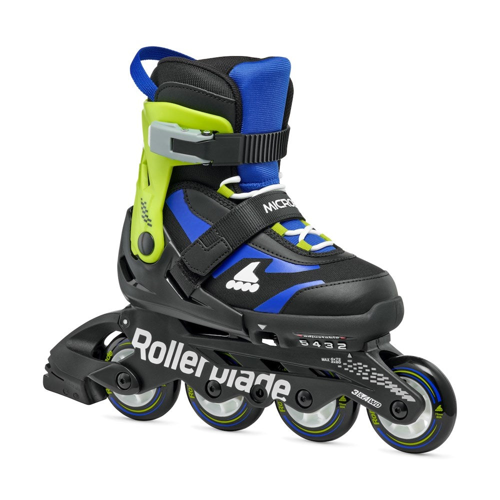 Rollerblade Microblade Size Adjustable Inline Skate - Black/Blue — TryFitCore