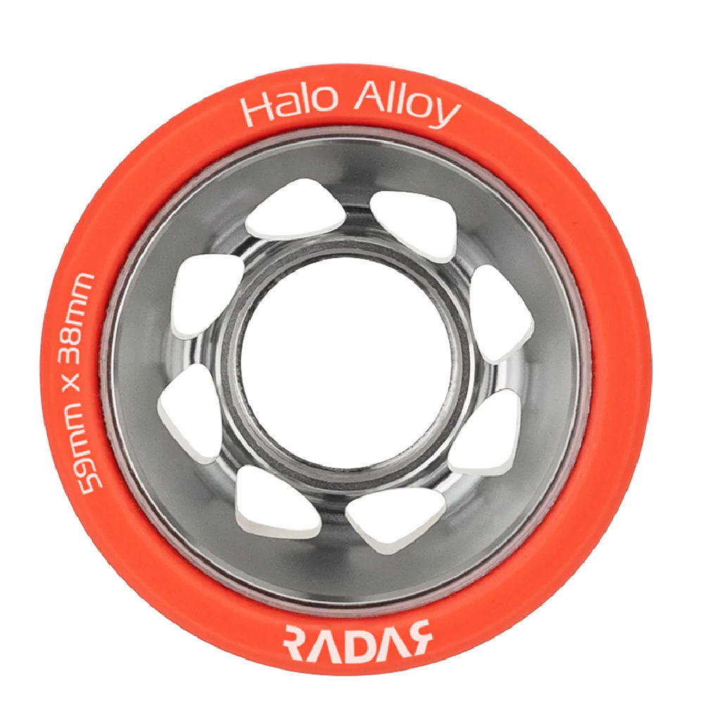 Radar Halo Alloy 59mm Roller Skate Wheel - 4 pack
