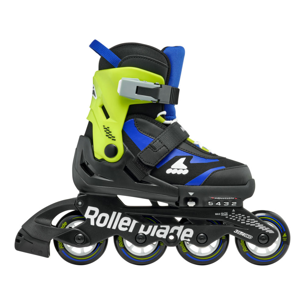 Rollerblade Microblade Size Adjustable Inline Skate - Black/Blue