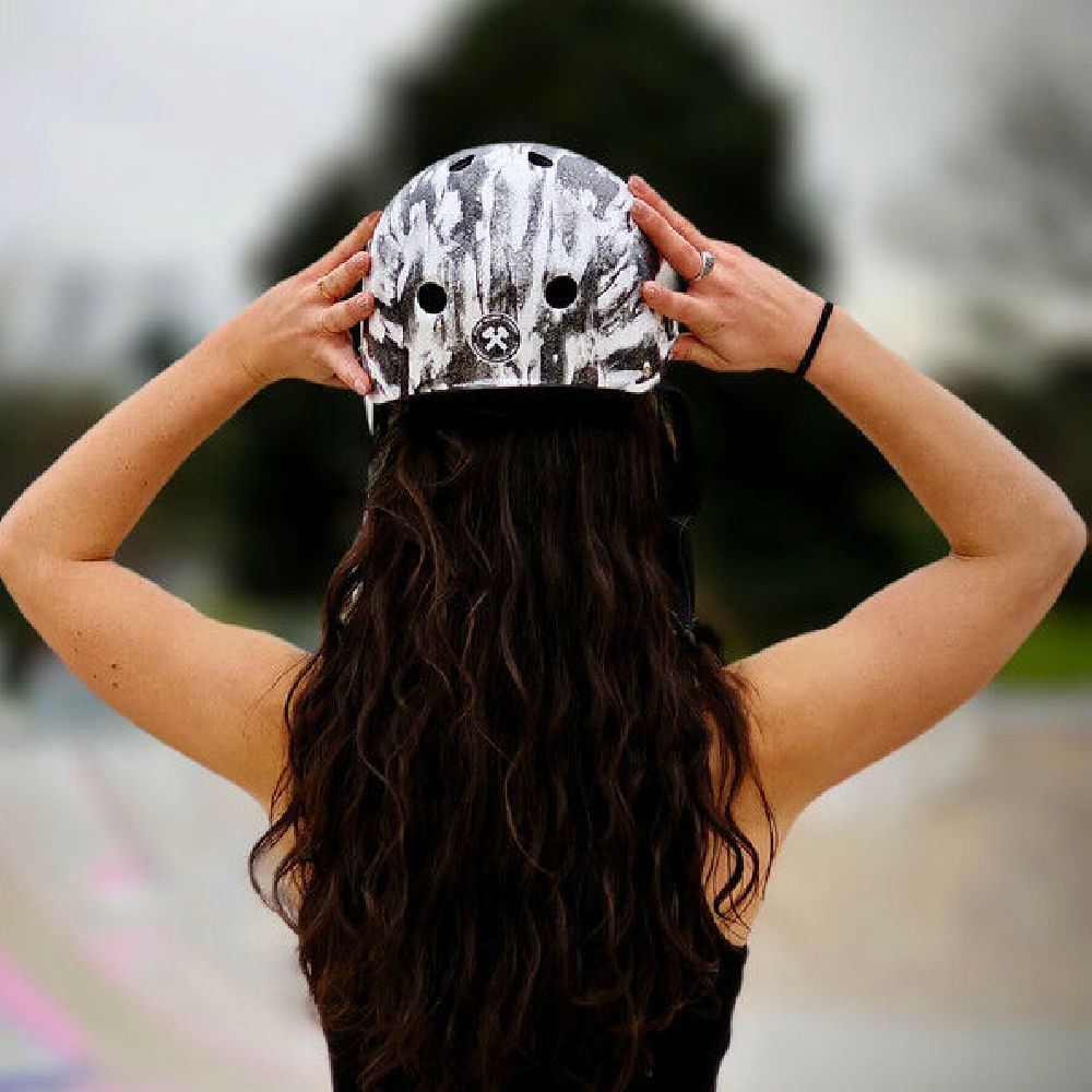 S-One Lifer Helmet - Black/White Glitter Bomba Hache
