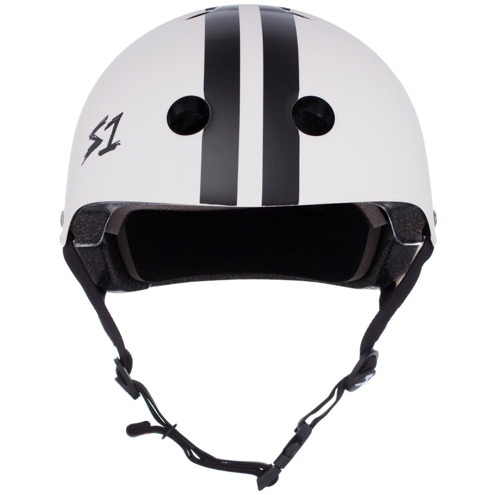 S-One Lifer Helmet - Gloss White/Black Stripes