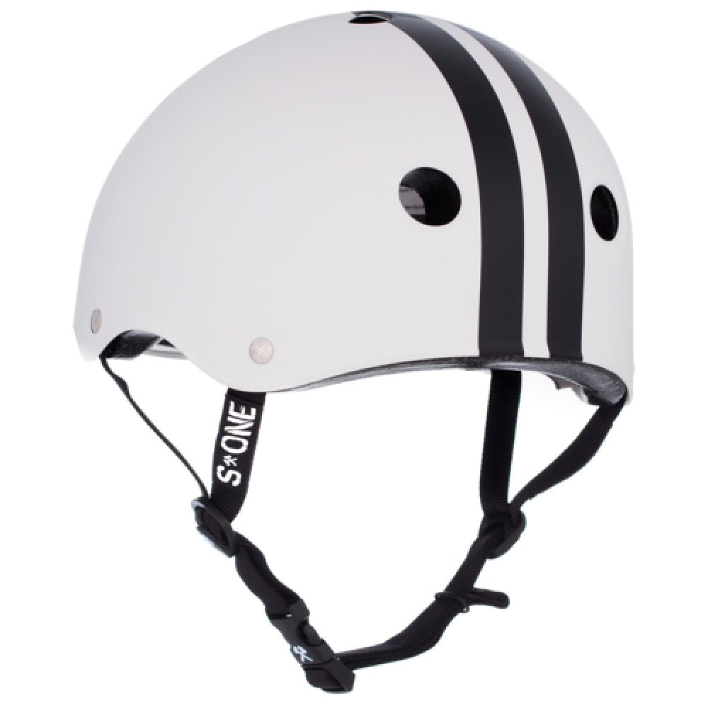 S-One Lifer Helmet - Gloss White/Black Stripes