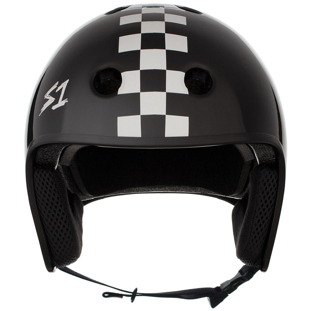 S-One Retro Black and White Checkers Helmet