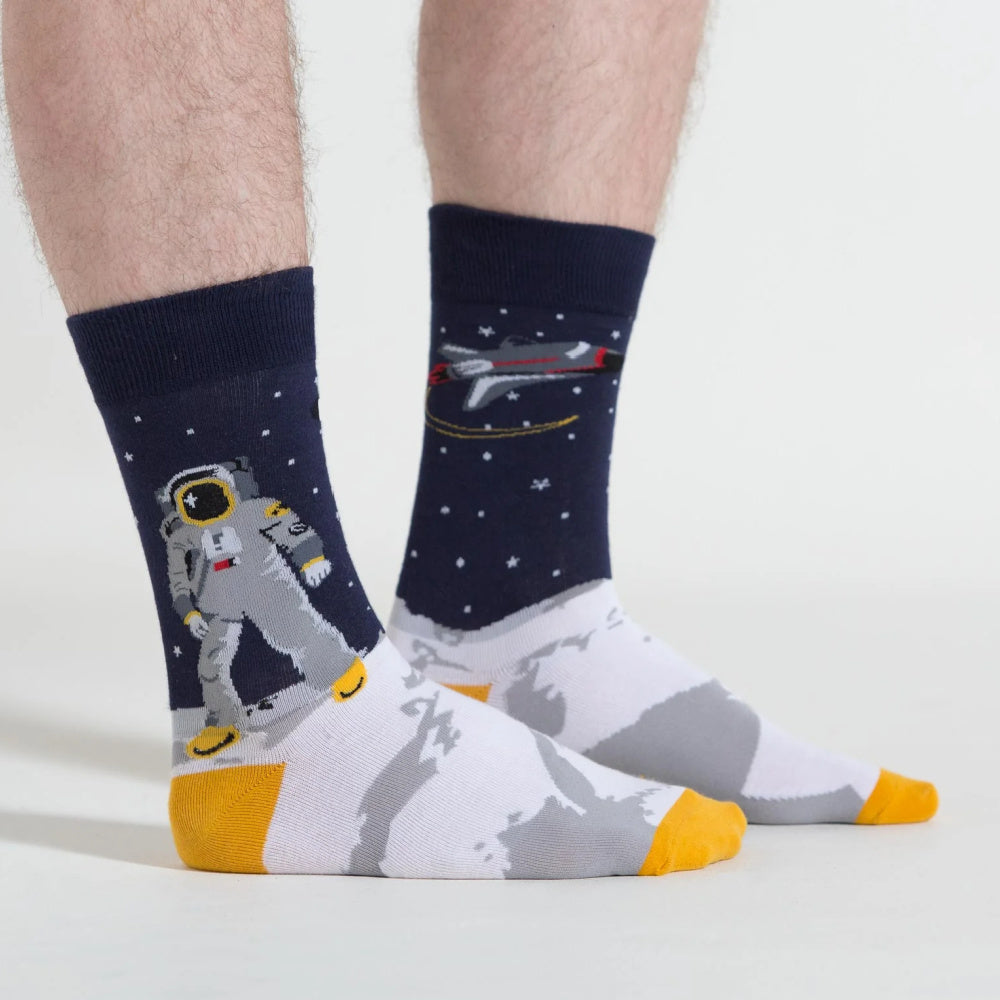 Sock It To Me Crew Mens Socks - One Giant Leap