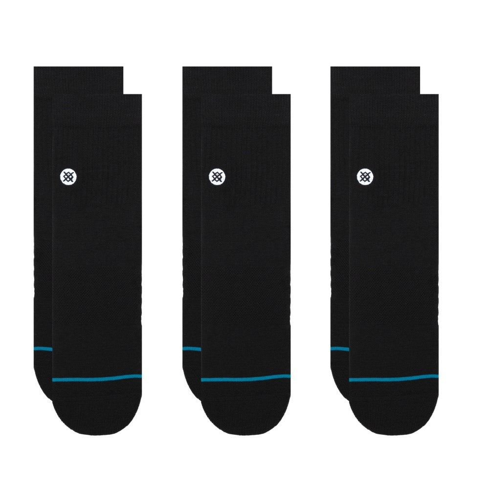 Stance Icon 3- Pack 3/4 Socks -  Black — TryFitCore