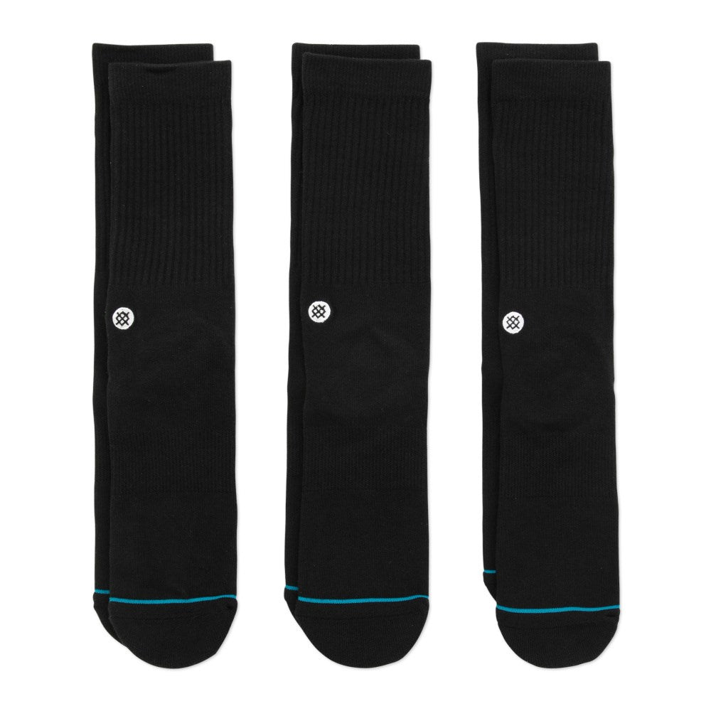 Stance Icon 3- Pack Socks - Black