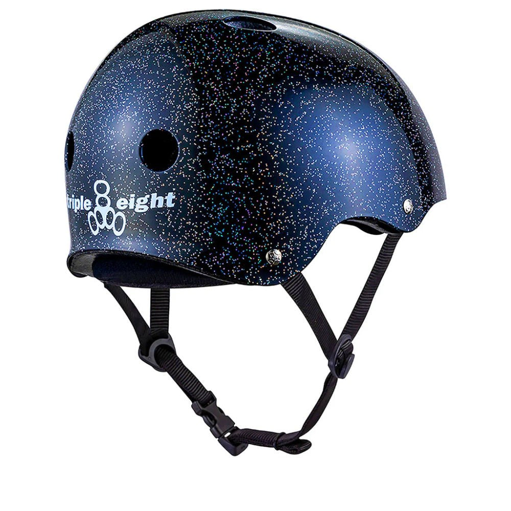 Triple 8 Deep Cover Helmet - Black Glitter