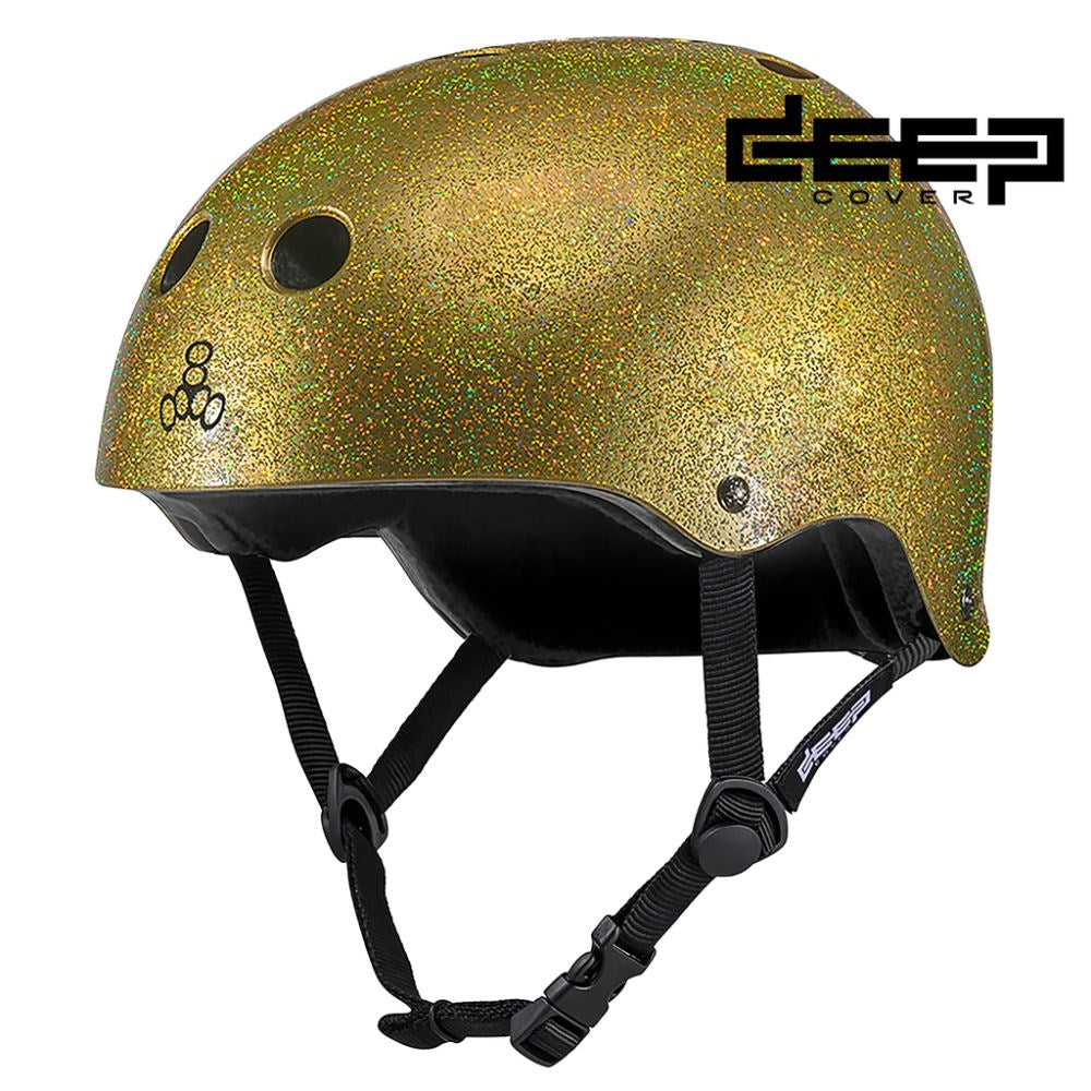 Triple 8 Deep Cover Helmet - Gold Glitter — TryFitCore