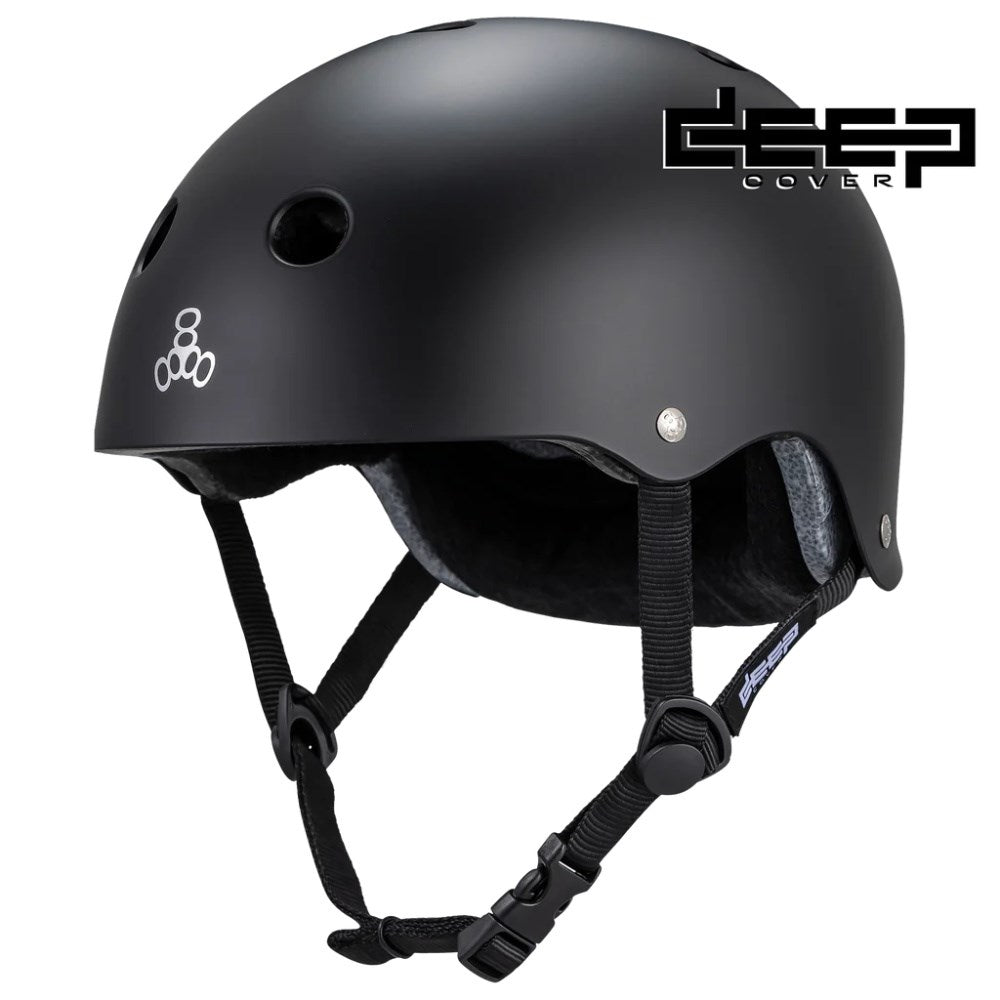Triple 8 Deep Cover Helmet - Black Matte — TryFitCore