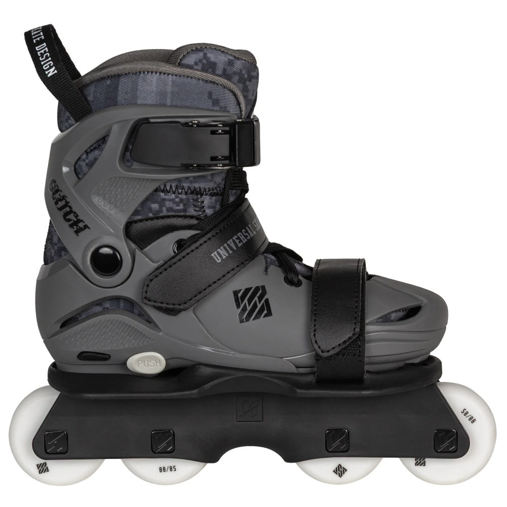 USD Glitch Adjustable Junior Inline Skates - Grey