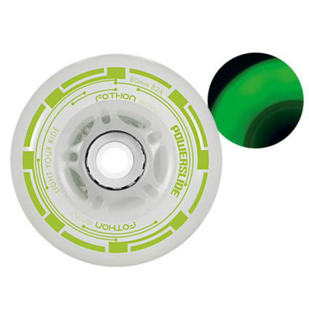 Powerslide Fothon LED 76mm Light Up Inline Skate Wheels - 4 pack