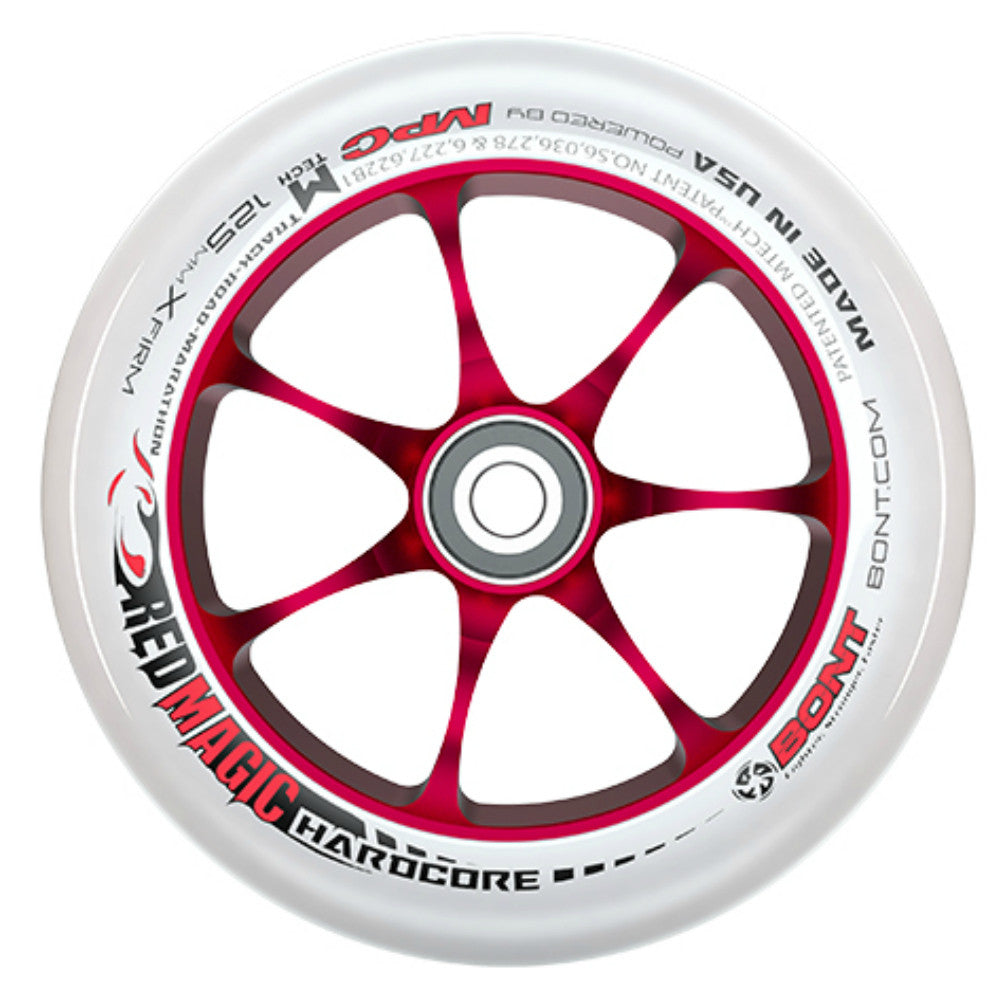 Bont Red Magic Hardcore 125mm Inline Speed Skate Wheel